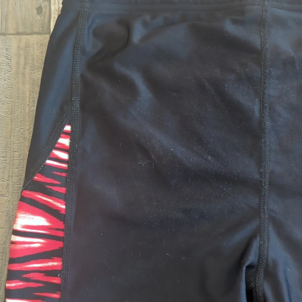3/$25 SPEEDO Wave Wall Pro LT Black/Red swim jammers swim trunks sz 32